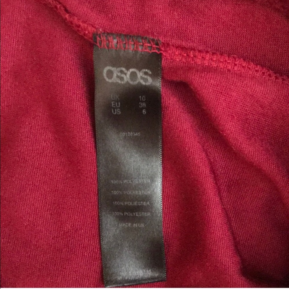 ASOS | Red Velvet Leggings - Picture 3 of 3